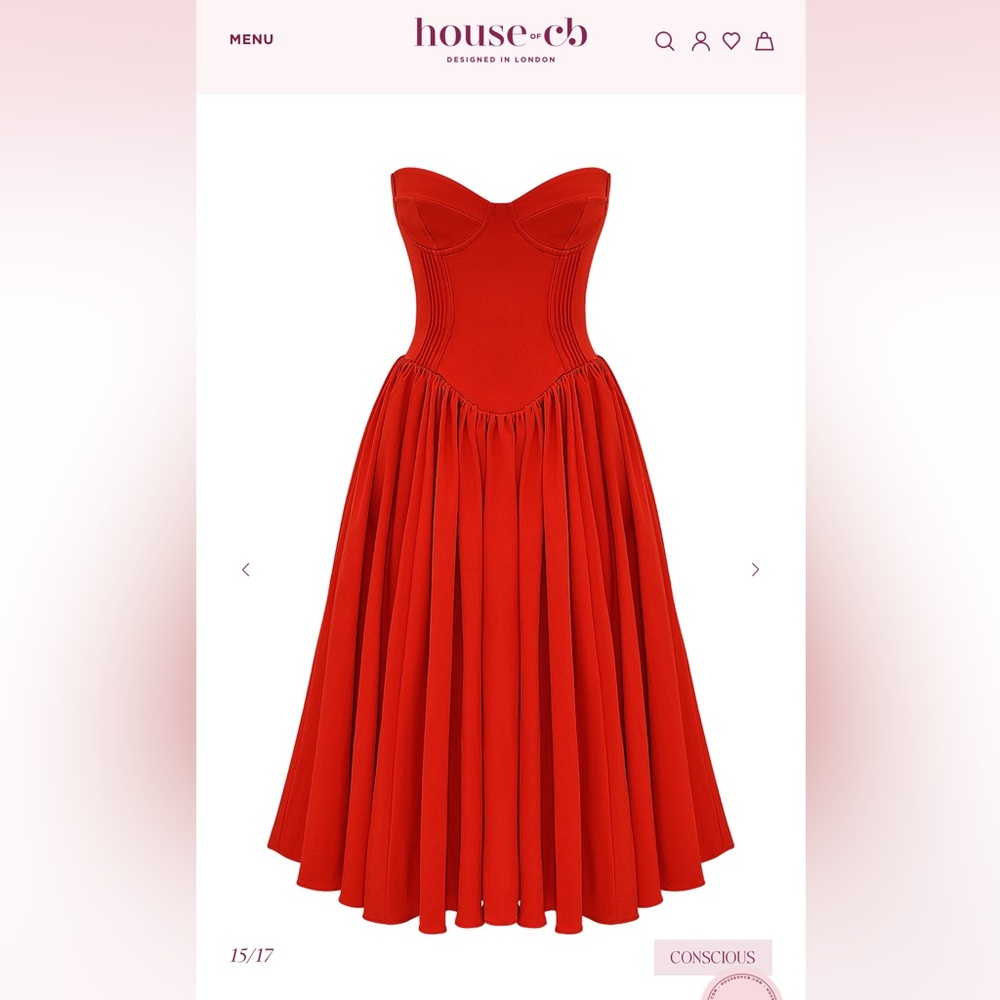 House of CB Red Midi Dress - Picture 5 of 10